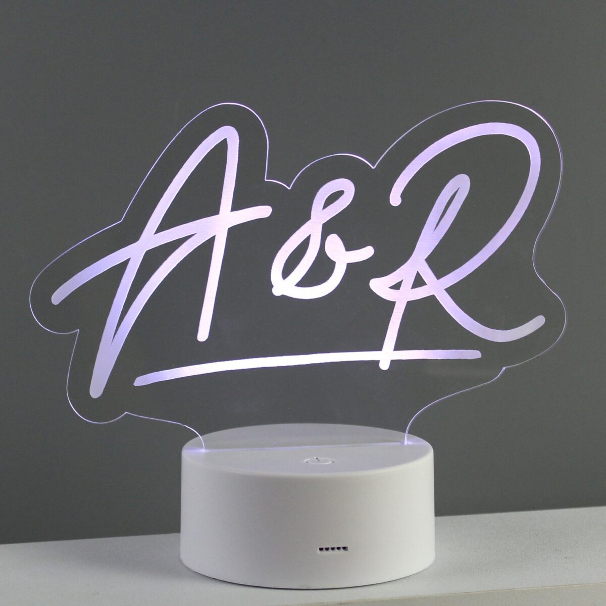 Personalised Free Text LED Colour Changing Desk Night Light: 4 - LED Lighting By Gift Moments