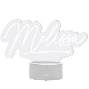 Personalised Free Text LED Colour Changing Desk Night Light: 8 - LED Lighting By Gift Moments