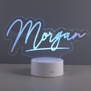 Personalised Free Text LED Colour Changing Desk Night Light: 6 - LED Lighting By Gift Moments