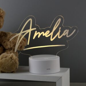 Personalised Free Text LED Colour Changing Desk Night Light: 3 - LED Lighting By Gift Moments