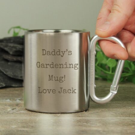 Personalised Free Text Metal Mug: 4 - Outdoor Mugs By Gift Moments