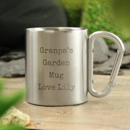 Personalised Free Text Metal Mug: 8 - Outdoor Mugs By Gift Moments
