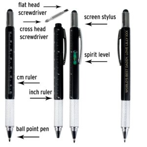 Personalised Free Text Multi Tool Pen: 6 - Pens & Pencils By Gift Moments