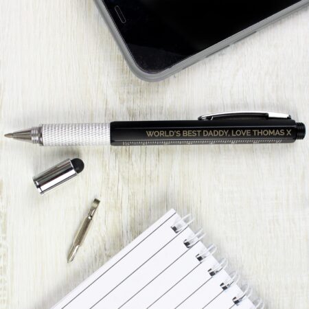 Personalised Free Text Multi Tool Pen: 5 - Pens & Pencils By Gift Moments