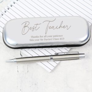 Personalised Free Text Pen and Box Set: 6 - Pens & Pencils By Gift Moments