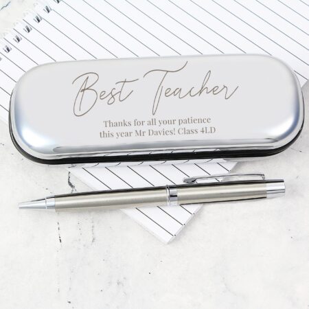 Personalised Free Text Pen and Box Set: 6 - Pens & Pencils By Gift Moments