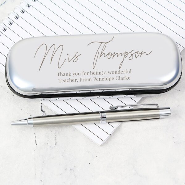 Personalised Free Text Pen and Box Set: 1 - Pens & Pencils By Gift Moments