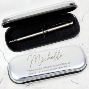 Personalised Free Text Pen and Box Set: 4 - Pens & Pencils By Gift Moments