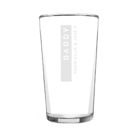 Personalised Free Text Pint Glass: 5 - Beer Glasses By Gift Moments