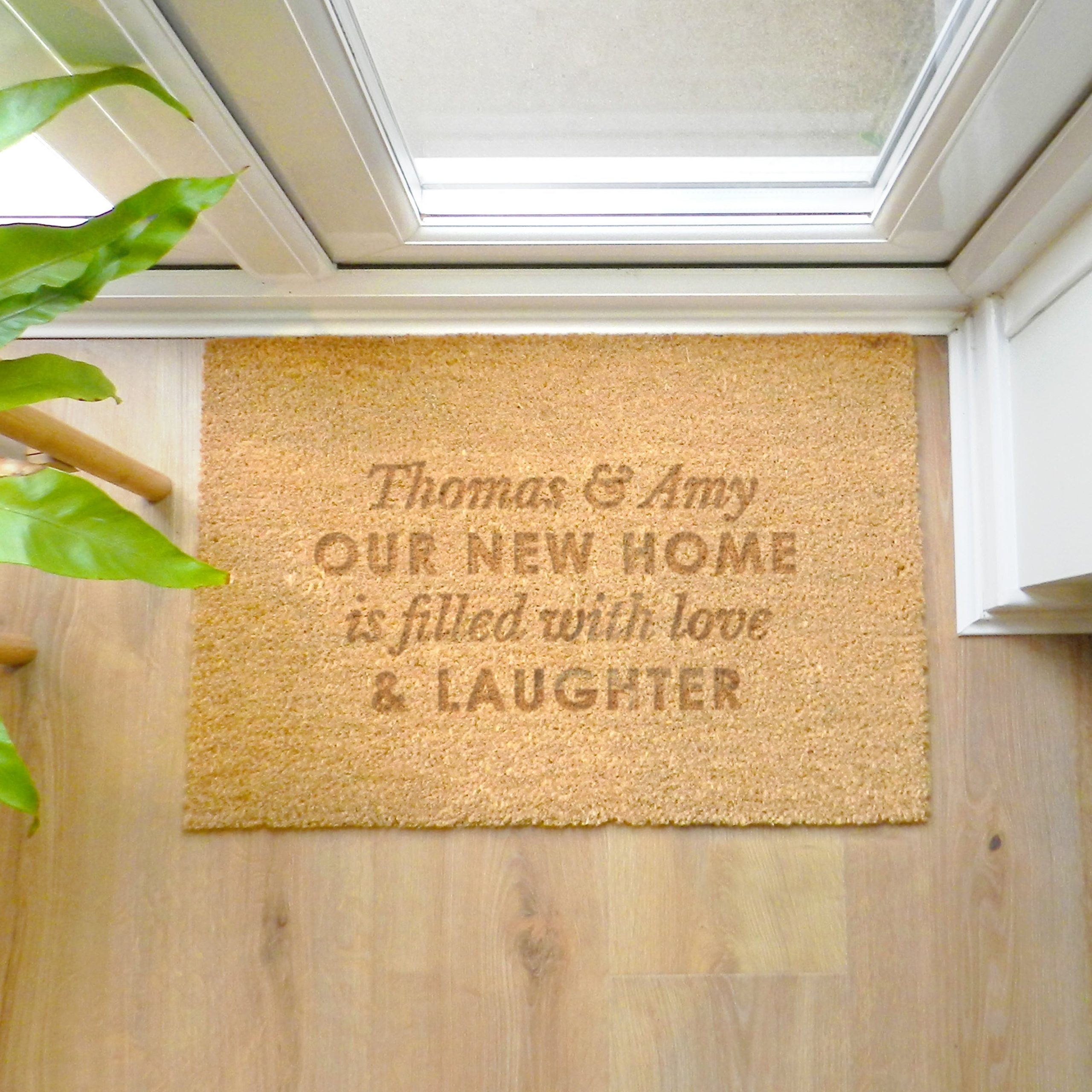 Personalised Free Text Rectangle Indoor Doormat: 1 - Doormats By Gift Moments