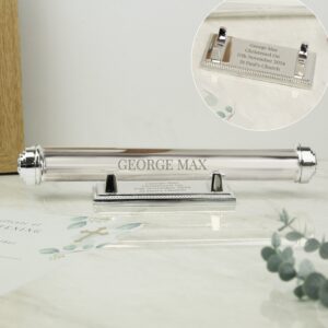 Personalised Free Text Silver Plated Certificate Holder: 10 - Certificate Holders By Gift Moments