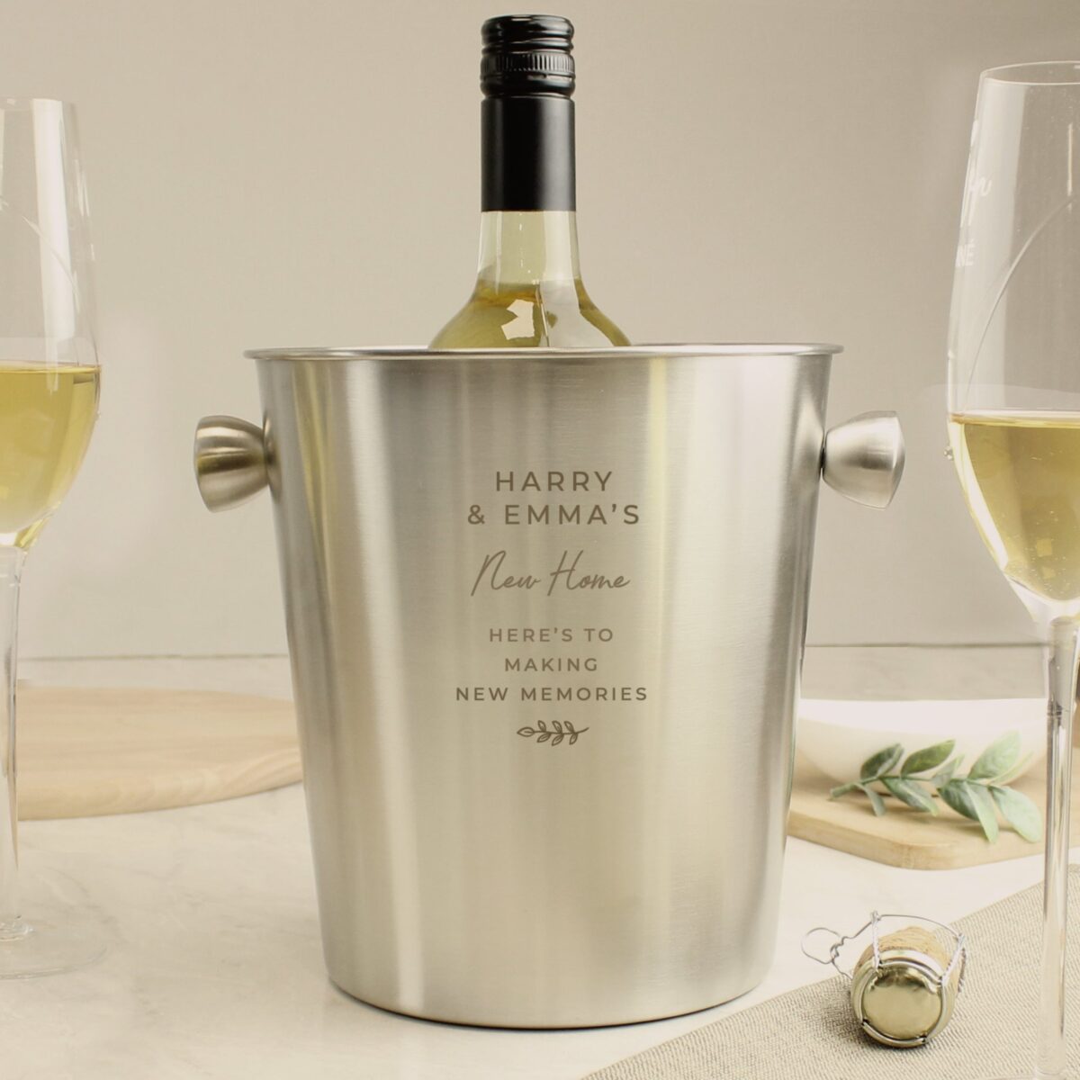 Personalised Free Text Stainless Steel Ice Bucket: 4 - Barware By Gift Moments