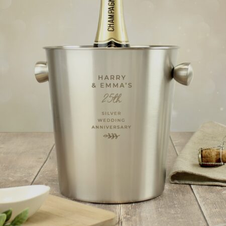 Personalised Free Text Stainless Steel Ice Bucket: 5 - Barware By Gift Moments