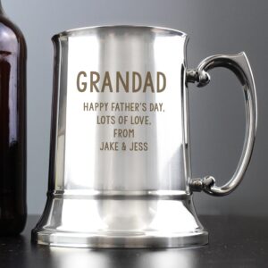Personalised Free Text Stainless Steel Tankard: 4 - Tankards By Gift Moments