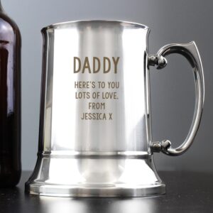 Personalised Free Text Stainless Steel Tankard: 7 - Tankards By Gift Moments