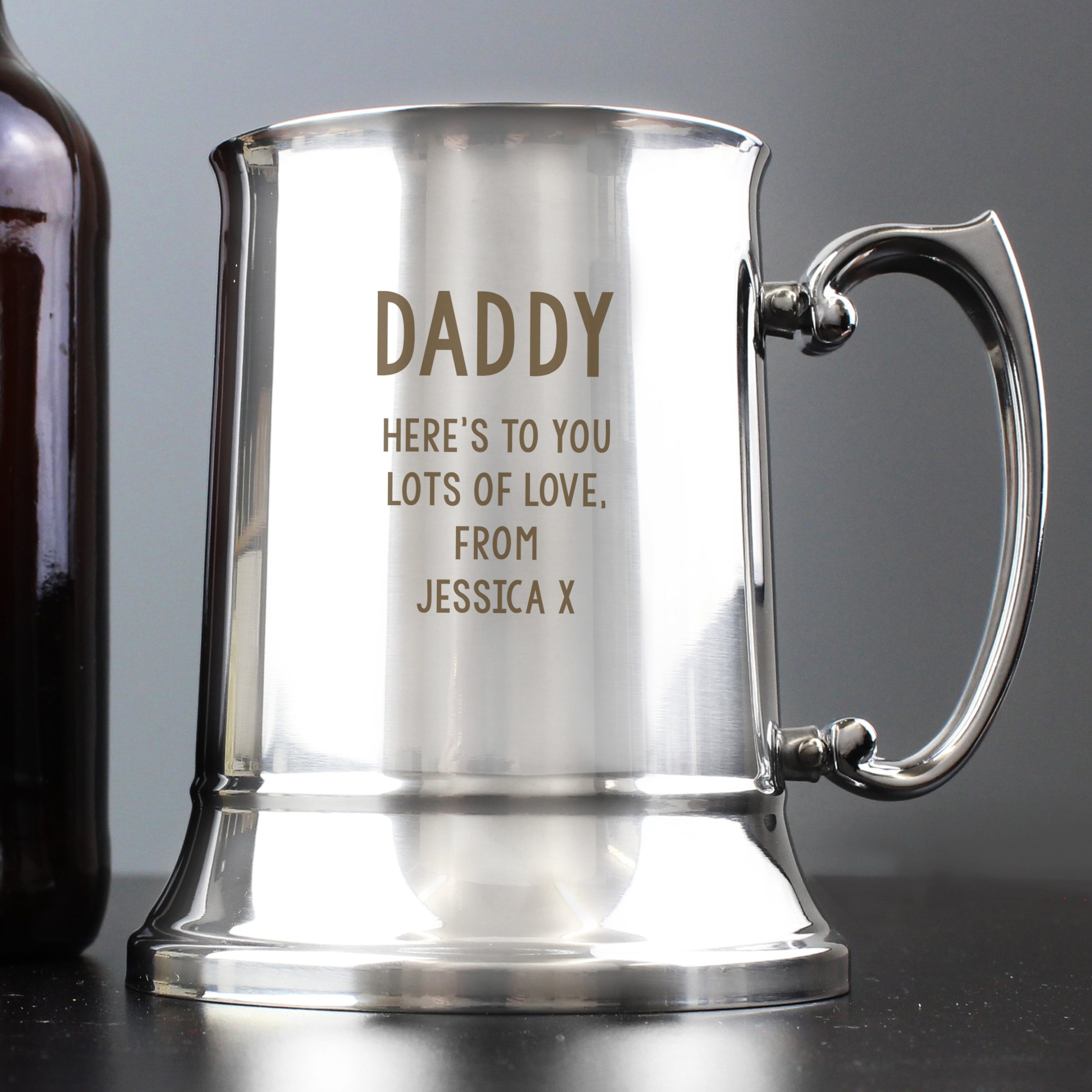 Personalised Free Text Stainless Steel Tankard: 7 - Tankards By Gift Moments
