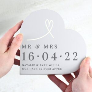 Personalised Free Text Free Standing Heart Ornament: 2 - Ornaments By Gift Moments
