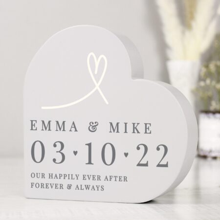 Personalised Free Text Free Standing Heart Ornament: 1 - Ornaments By Gift Moments