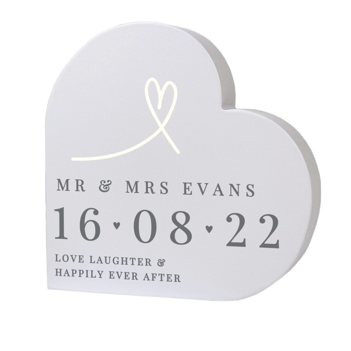 Personalised Free Text Free Standing Heart Ornament: 4 - Ornaments By Gift Moments