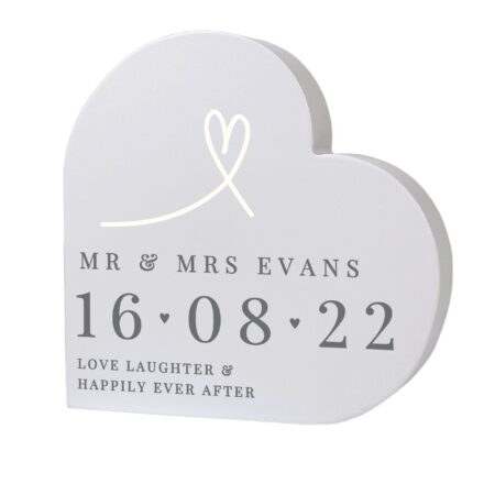 Personalised Free Text Free Standing Heart Ornament: 4 - Ornaments By Gift Moments