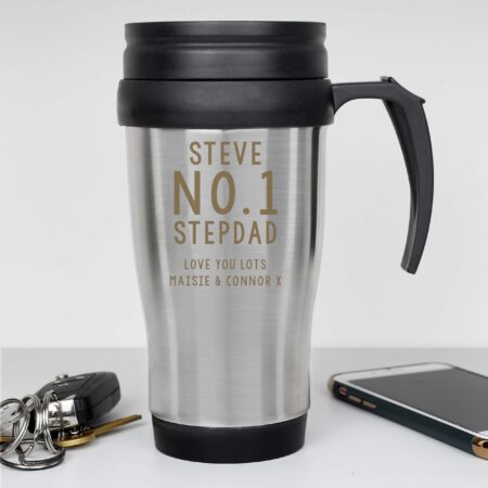 Personalised Free Text Travel Mug: 3 - Travel Mugs By Gift Moments
