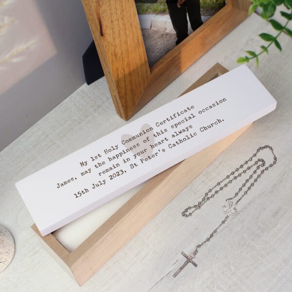 Personalised Free Text Wooden Certificate Holder: 1 - Certificate Holders By Gift Moments
