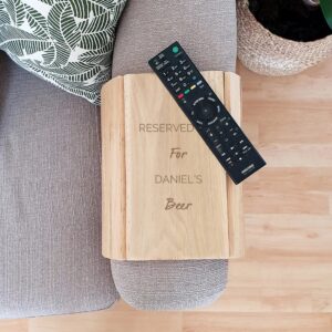Personalised Free Text Wooden Sofa Tray: 5 - Coasters By Gift Moments