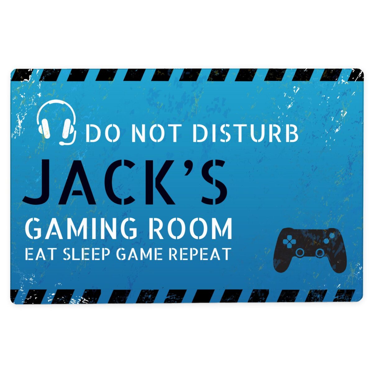 Personalised gamer disturb metal sign