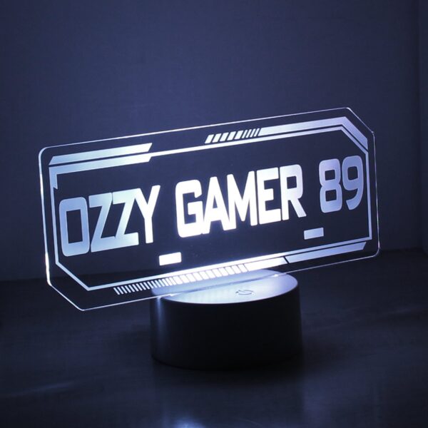 Personalised Gamer Tag LED Colour Changing Night Light: 1 - LED Lighting By Gift Moments