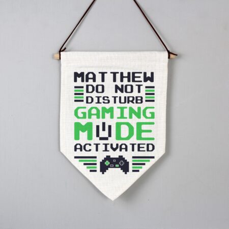 Personalised Gaming Mode Hanging Banner: 3 - Banners By Gift Moments