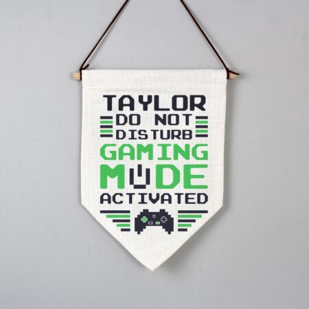 Personalised Gaming Mode Hanging Banner: 1 - Banners By Gift Moments