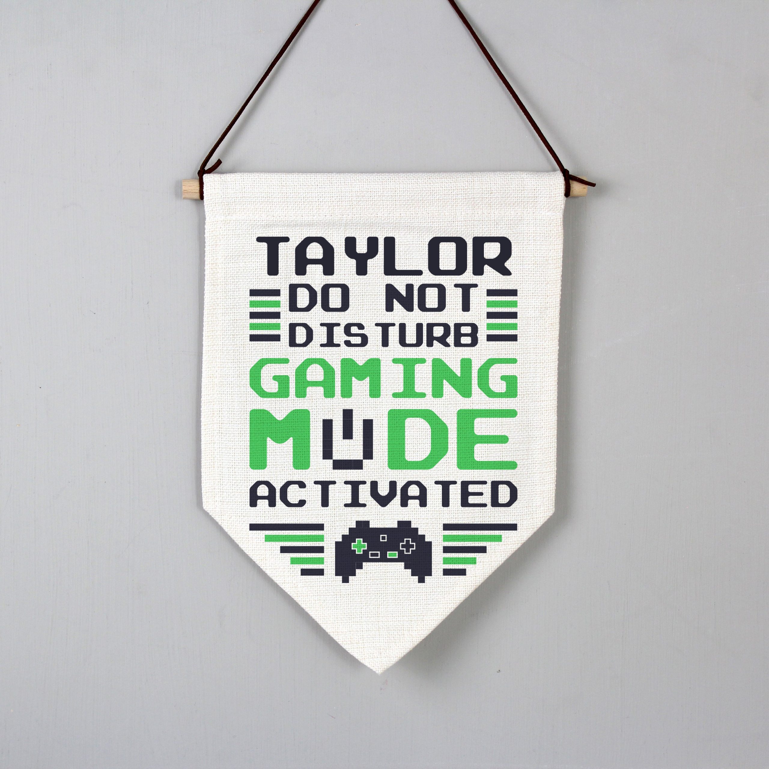 Personalised Gaming Mode Hanging Banner: 1 - Banners By Gift Moments