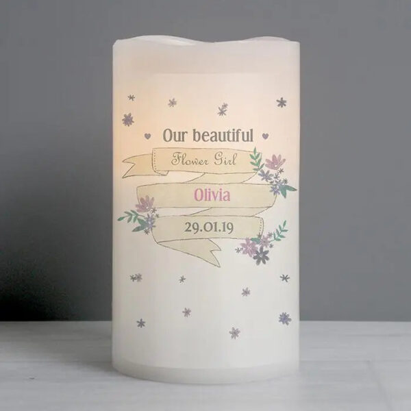 Personalised Garden Bloom LED Candle: 1 - LED Lighting By Gift Moments