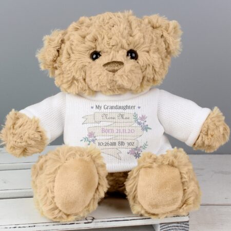 Personalised Garden Bloom Message Teddy Bear: 3 - Teddy Bears & Soft Toys By Gift Moments