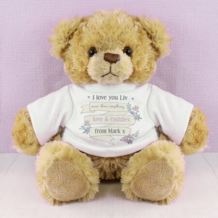 Personalised Garden Bloom Message Teddy Bear: 5 - Teddy Bears & Soft Toys By Gift Moments