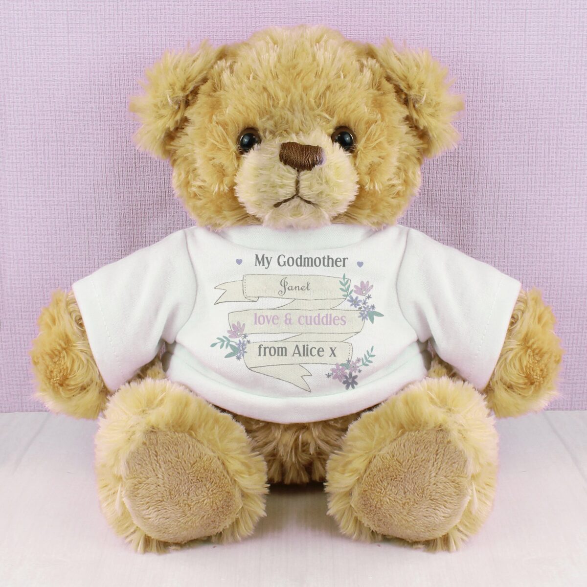 Personalised Garden Bloom Message Teddy Bear: 1 - Teddy Bears & Soft Toys By Gift Moments