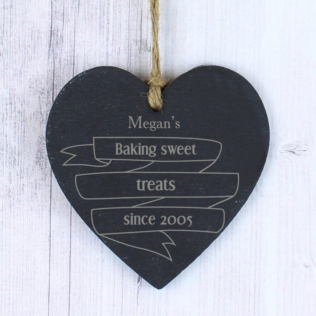 Personalised Garden Bloom Slate Heart Decoration: 2 - Decorations By Gift Moments