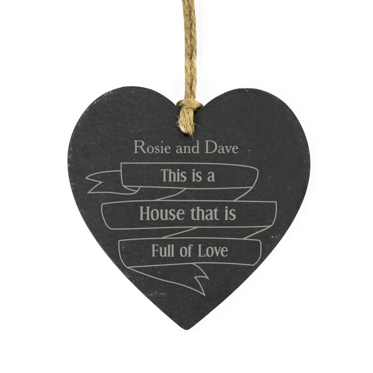 Personalised Garden Bloom Slate Heart Decoration: 4 - Decorations By Gift Moments