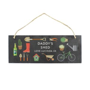Personalised Garden Printed Hanging Slate Plaque: 5 - Signs & Plaques By Gift Moments