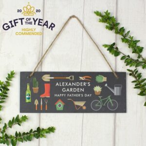Personalised Garden Printed Hanging Slate Plaque: 2 - Signs & Plaques By Gift Moments
