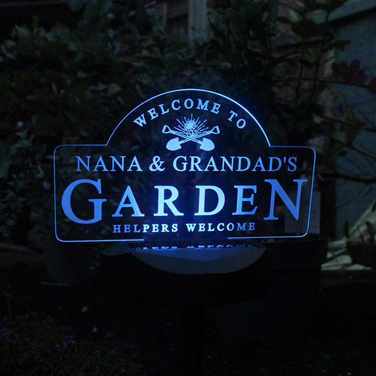 Personalised Garden Sign Outdoor Solar Light: 4 - Solar Lights By Gift Moments