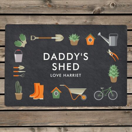 Personalised gardening metal sign