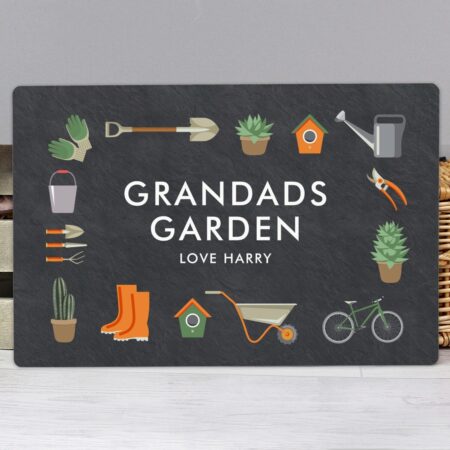Personalised gardening metal sign