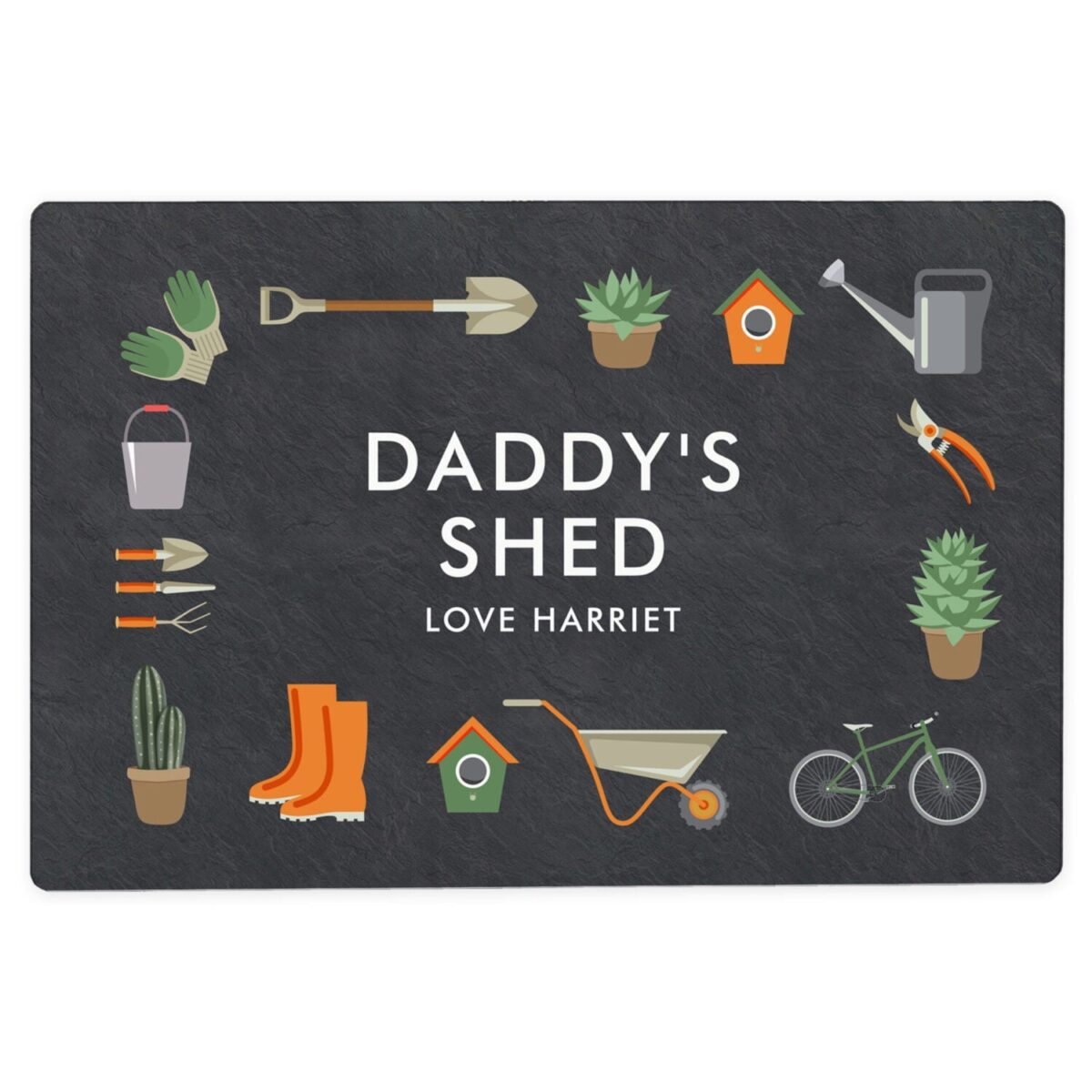 Personalised gardening metal sign