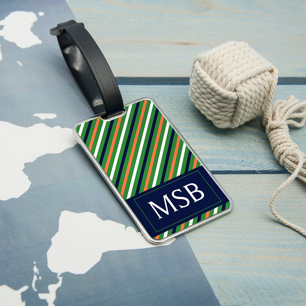 Personalised Gentlemen’s Uniformed Luggage Tags: 1 - Green - Luggage Tags By Gift Moments