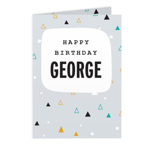 Personalised Geo Birthday Card: 2 - Greeting Cards By Gift Moments