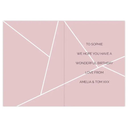 Personalised Geometric Card: 4 - Greeting Cards By Gift Moments