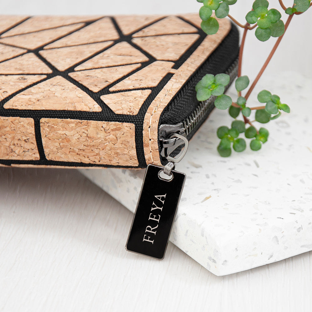 Personalised Geometric Cork Zip Wallet: 5 - Bags & Purses By Gift Moments