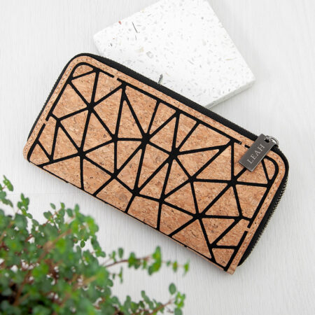 Personalised Geometric Cork Zip Wallet: 3 - Bags & Purses By Gift Moments