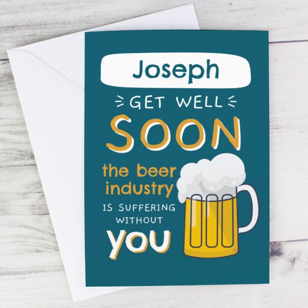 Personalised Get Well Soon Card: 2 - Greeting Cards By Gift Moments